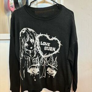 Black and White Loveburn Sweater